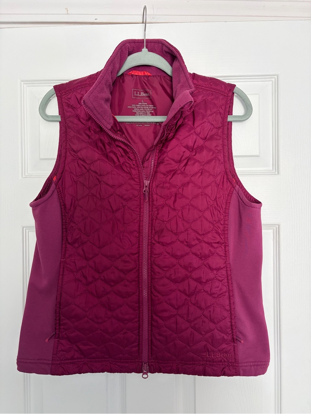 L.L. Bean Quilted Magenta Women's Vest